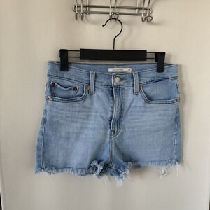 Levi's Women's 29 Blue Light Wash‎ High Rise Denim Jean Cut Off Shorts